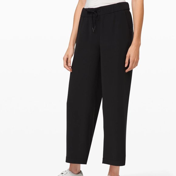lululemon athletica Pants - Lululemon, ON THE FLY WIDE-LEG 7/8 PANT 25", Black, Size 10